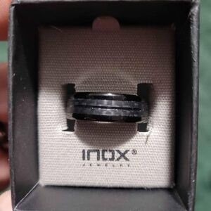 Kohl's INOX Men's Sleek Black Ring